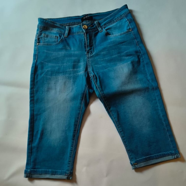 Knee-Length Length Blue Denim